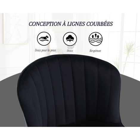 Wahson Lot de 2 tabourets de bar modernes avec dossier – Velours noir – Hauteur d'assise 64.75cm – Structure en métal doré, Noir — photo 3