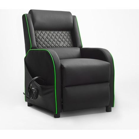 Le Roi Du Relax – Fauteuil gaming ergonomique inclinable avec repose-pieds – Similicuir respirant – Dossier réglable par poussée lombaire – Design moderne — photo 1