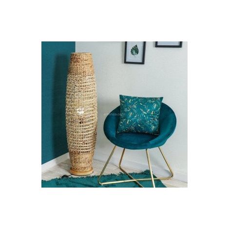 Les Tendances – Lampadaire trépied en métal et papier tressé – Hauteur 118 cm – Design bohème pour intérieur chaleureux – Douille E27 — photo 4