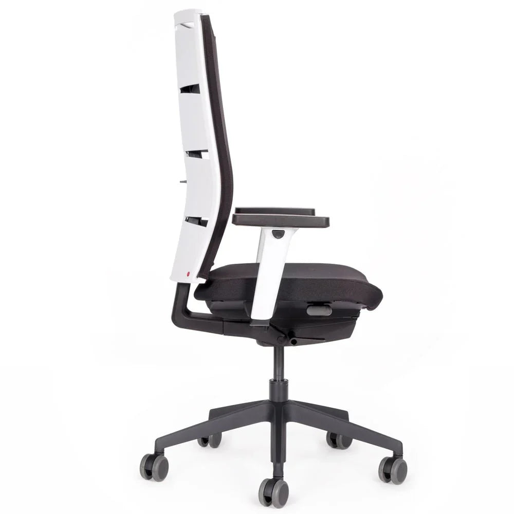 2026 Fauteuil de bureau ergonomique Agilis Matrix MT12 à dossier en maille et inclinaison lente, édition spéciale, noir pur (