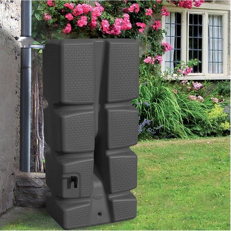 EDA – Récupérateur d'eau de pluie mural 310L – Fixation murale – Cuve en plastique – Pré-perçages pour raccordement – Fabrication française — photo 2