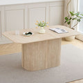 Wokaka – Table de salle à manger ovale 160 cm – Panneau MDF résistant aux rayures – Pour 4 à 8 personnes – Design moderne chêne — photo 1