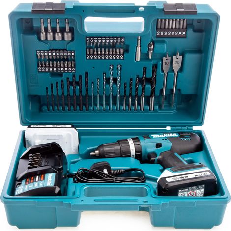 Makita – Perceuse visseuse à percussion 18V 42 Nm – 2 batteries 18V 2Ah – Mandrin 13 mm – Moteur Brushless – Couple 42Nm – HP488DAEX1 — photo 3