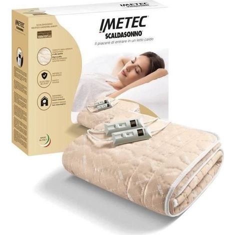 Surmatelas Chauffant - Imetec - Chauffe-lit Pour Lit Double 150 x 137 cm - 2 Commandes avec 2 Températures - Lavable — photo 2
