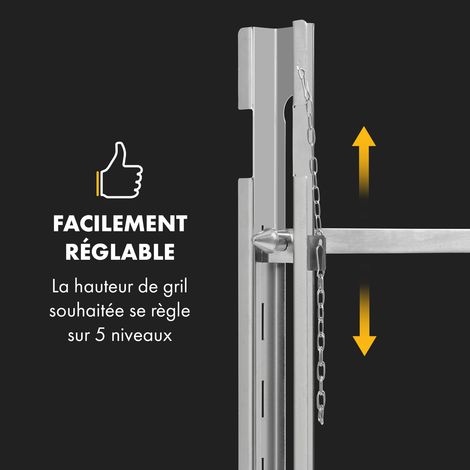 Klarstein Tourne Broche Mechoui Electrique, Rotisserie et Gril de Barbecue, Grande Broche Cochon de Lait, Tourne Broche Barbecue Rotissoire, Bbq Grill Barbecue 12W avec 3 Pieds en Acier Inoxydable — photo 3
