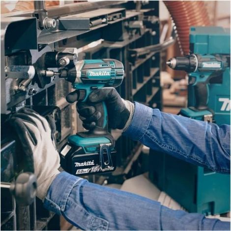 Pack de 2 machines MAKITA 18V DLX2127TJ1  Perceuse visseuse DDF482 + Visseuse à chocs DTD152 + 3 batteries 5Ah + Chargeur + 1 MAKPAC — photo 3