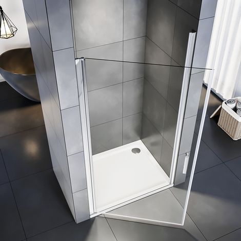 SIRHONA Porte de Douche 90 x 185 cm pivotante extensible verre trempé 6mm Joint de bas étanche,SIRHONA — photo 3