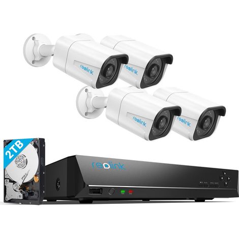 Reolink – Kit de vidéosurveillance 4K PoE avec détection de personne et véhicule – 8 canaux NVR 2To – Vision nocturne 30m – Installation Plug & Play — photo 1