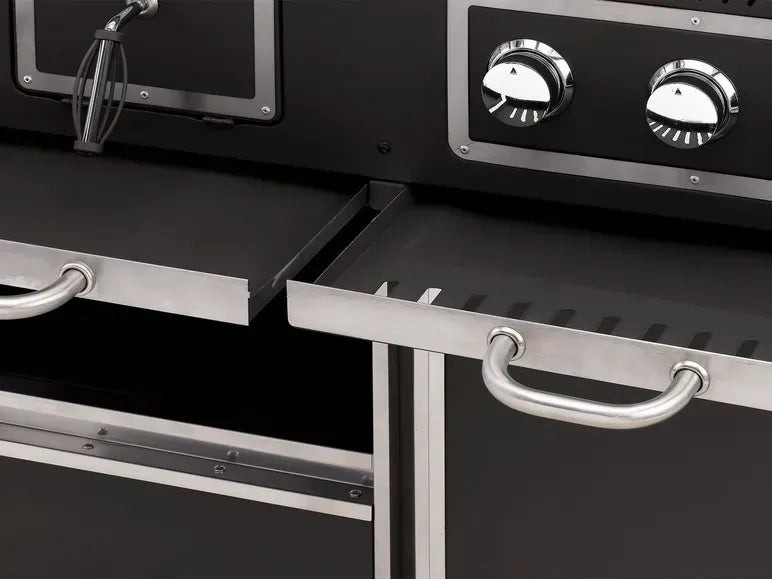 2026 tepro Kohle-Gas-Grill »Toronto Kombi«, 8,7 kW Leistung, 3 Edelstahlbrenner, 2 Ablagen