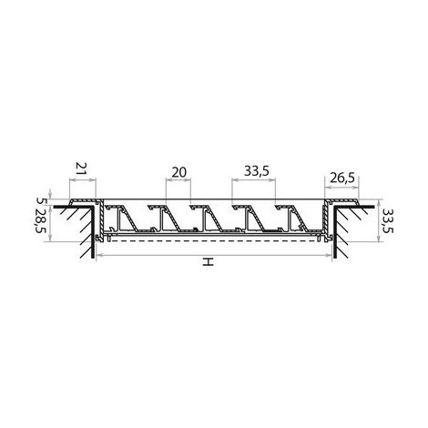 Renson – Grille aération VMC aluminium 500 x 500 mm – Moustiquaire inox 304 – Profondeur 28,5 mm – Surface libre 59% — photo 3