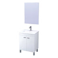 ONDEE ZEN - Meuble de salle de bain à poser HELGO - 60cm - Blanc - Mélaminé - Livré en kit — photo 1