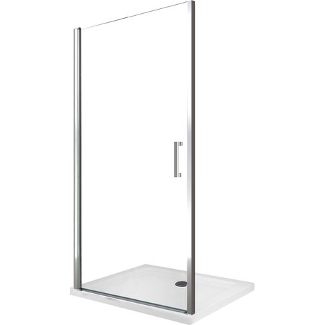 Nala – Porte de douche à battant 8 mm – Installation en niche H.200 – Réversible 64-68 cm – Verre trempé Easy-clean – Charnières pivotantes — photo 3