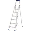 Tubesca Comabi – Escabeau 6 marches aluminium – Hauteur de travail max. 3.36m – Patins antidérapants pour stabilité – 2375106 — photo 1