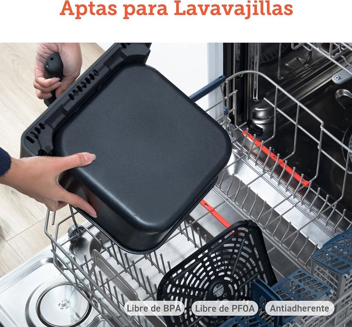 2026 Friteuse à air sans huile COSORI 6,4 L, double chauffage, sans remuer ni préchauffer, avec recettes en espagnol et 12 pr