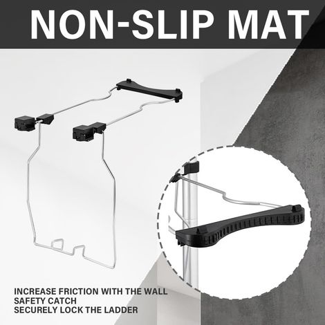 Stanew – Échelle télescopique pliante 6.2M en aluminium – Stabilisateur et crochets amovibles – Marches antidérapantes de 40cm – Charge maximale élevée — photo 4