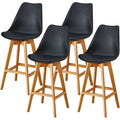 Lot de 4 tabourets scandinaves HOBAG LAURY - Noir — photo 1