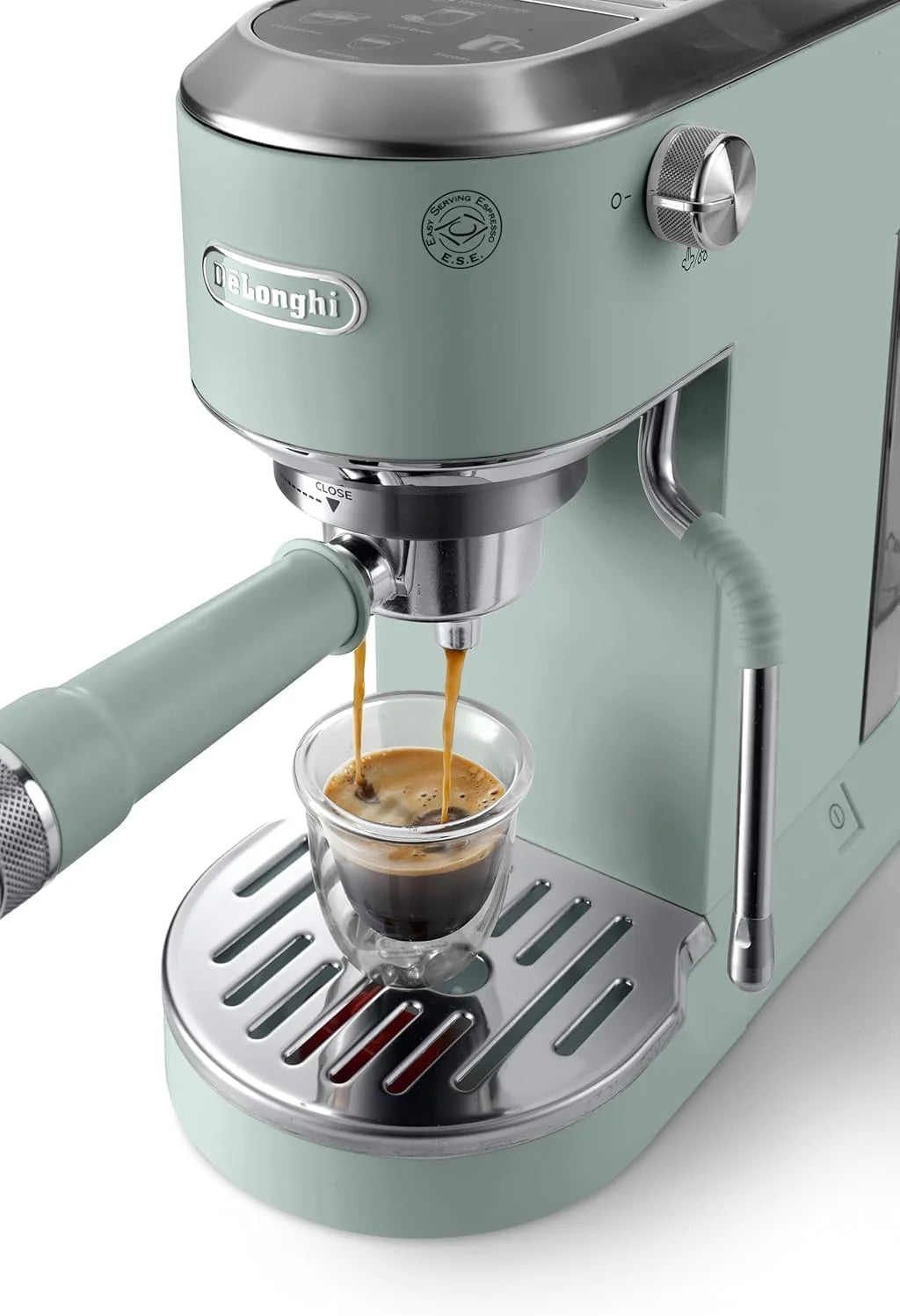 2026 De'Longhi Dedica – Cafetière à pompe en acier inoxydable pour café moulu ou individuel, expresso et cappuccino, réservoi