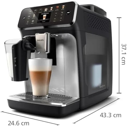 2026 Philips Machine à Expresso Entièrement Automatique 5500 Series–20 Boissons Chaudes et Glacées, Carafe LatteGo Facile à Nettoyer, SilentBrew 40% Plus Silencieuse, QuickStart, Noir et Argent (EP5546/70) : Cuisine et Maison