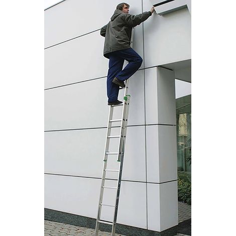 Matisère – Échelle coulissante aluminium 2 plans pour accès toiture – Longueur pliée 3.13m, dépliée 5.12m – Patins antidérapants – 7211 — photo 3