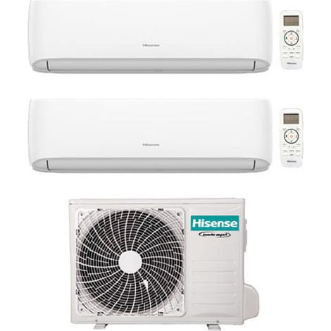 Hisense – Climatiseur réversible double split Inverter 9000 + 12000 BTU – Wifi – Classe A++/A+ – Autonettoyage – Super refroidissement 19 dB — photo 2