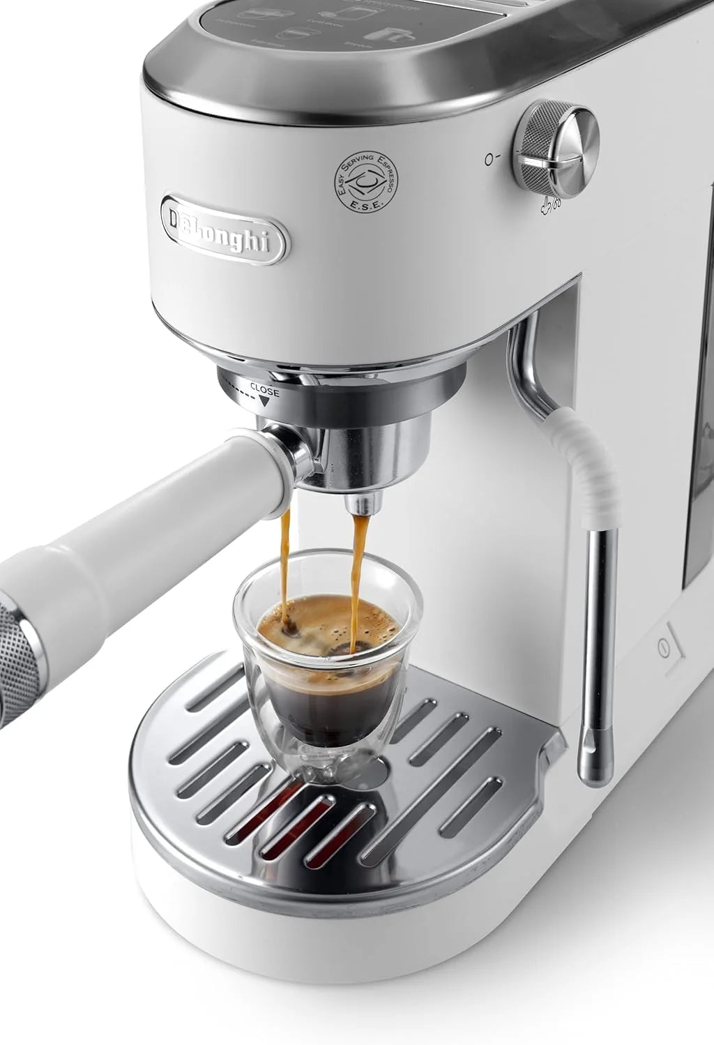2026 De'Longhi Dedica – Cafetière à pompe en acier inoxydable pour café moulu ou individuel, expresso et cappuccino, réservoi