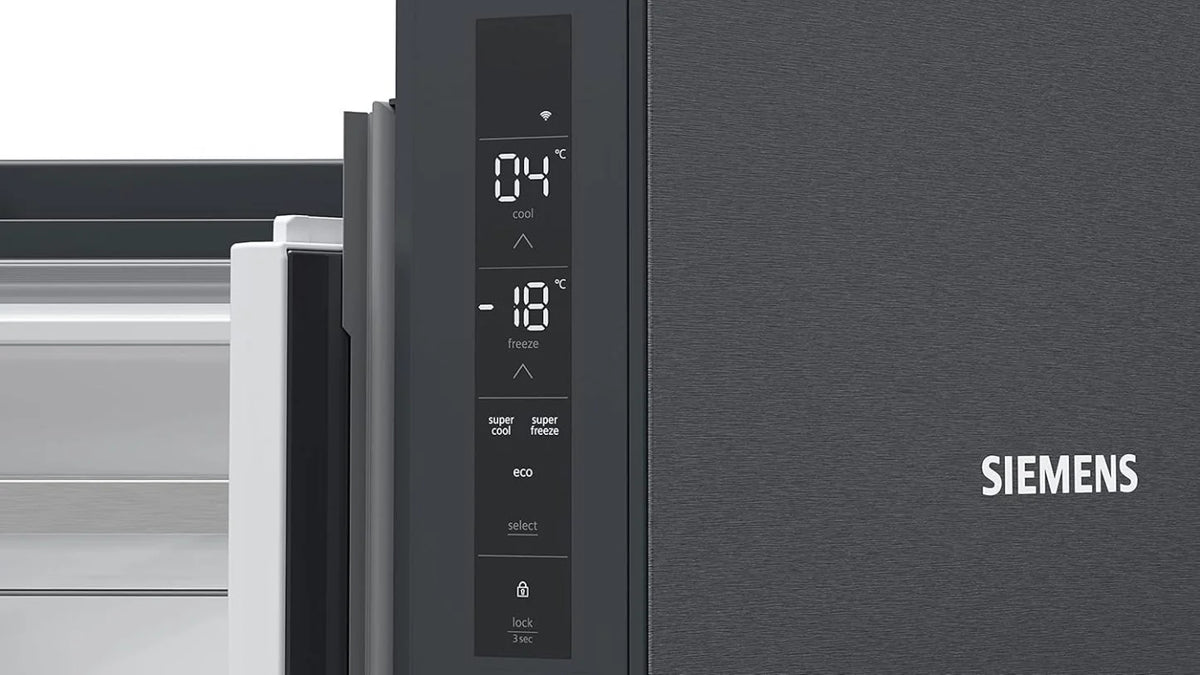 2026 SIEMENS KF96NVPEA iQ300 Multi-Door-Kühlschrank, 183 x 91 cm, 405 L Kühlen & 200 L Gefrieren, hyperFresh längere Frische