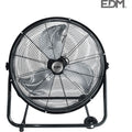 EDM – Ventilateur sur pied industriel 120W – Puissance sonore 50dB – Hauteur réglable 1,5m – 3 vitesses – Mobile avec roulettes – Noir — photo 1