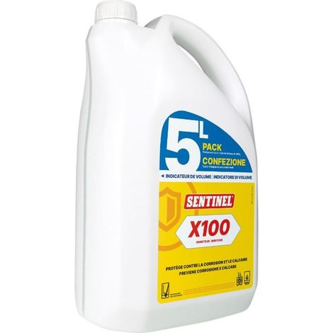 Sentinel – Inhibiteur X100 – Protection anti-corrosion et anti-calcaire pour chauffage central – Évite boues et algues – Bidon 20L — photo 2
