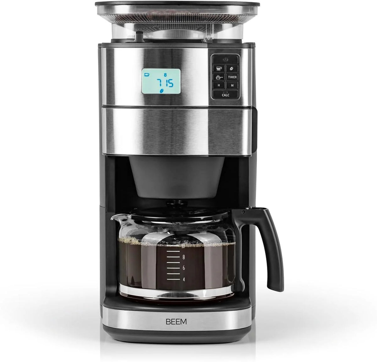 2026 BEEM FRESH-AROMA-PERFECT II Filterkaffeemaschine mit Mahlwerk - Thermo | Edelstahl | Thermokanne | 24h-Timer | 1000 W |