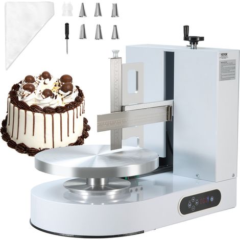 6-14 pouces machine à glacer les gâteaux, lisseur pour pâtisserie avec plateau tournant et grattoir réglable — photo 1