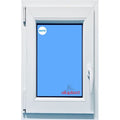 Eco-Blu – Fenêtre PVC H1000 mm X L600 mm – Oscillo-battante tirant gauche – Verre dépoli – Isolation thermique Uf 1.3 W/m²k – Sécurité RC2 — photo 1