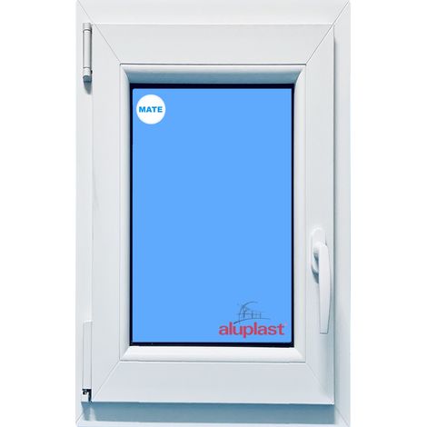 Eco-Blu – Fenêtre PVC H1000 mm X L600 mm – Oscillo-battante tirant gauche – Verre dépoli – Isolation thermique Uf 1.3 W/m²k – Sécurité RC2 — photo 1