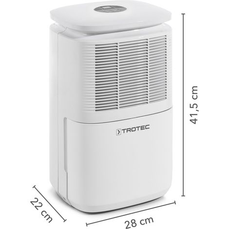 Trotec – Déshumidificateur 12l/j pour pièces jusqu'à 15m2 – Mode séchage textile – Évacuation des condensats – Indicateur d'hygrométrie LED — photo 2