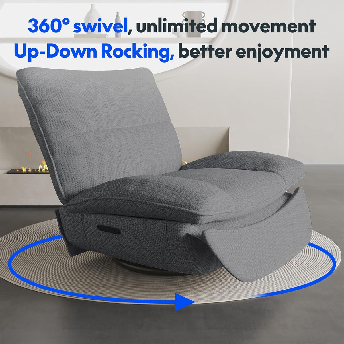 2026 Fauteuil inclinable FLEXISPOT XC6, canapé pivotant à bascule, fauteuil TV avec dossier réglable, fauteuil inclinable pou