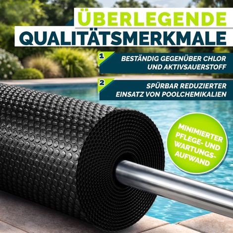 Tillvex – Couverture solaire de piscine 400 µm rectangulaire 800 x 400 cm – Film solaire découpable – Réduction évaporation 90% – Chauffage écologique — photo 3
