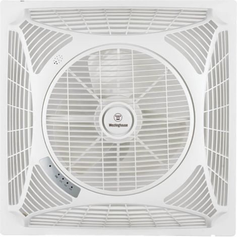 Ventilateur de plafond 60 cm – 3 vitesses – Télécommande – Oscillation – Couleur blanche – Puissance 46W – Pour espaces ouverts – Westinghouse — photo 1