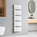 EMKE Sèche-serviettes à Eau Chaude Panneau Plat, Sèche-serviettes connexion latérale pour, Blanc 1320x400mm 570Watts — photo 1