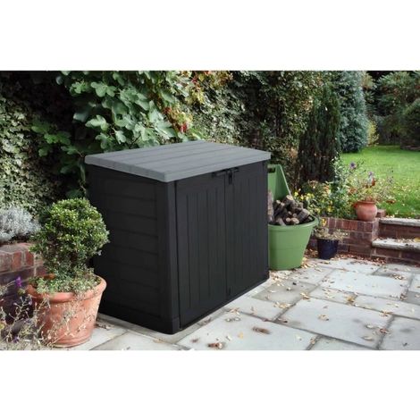 Keter – Coffre de rangement Store-It-out Max – Armoire de jardin résistante aux intempéries – Volume 1200L – Dimensions 145.5x82x125 cm – Ouverture frontale et supérieure — photo 3