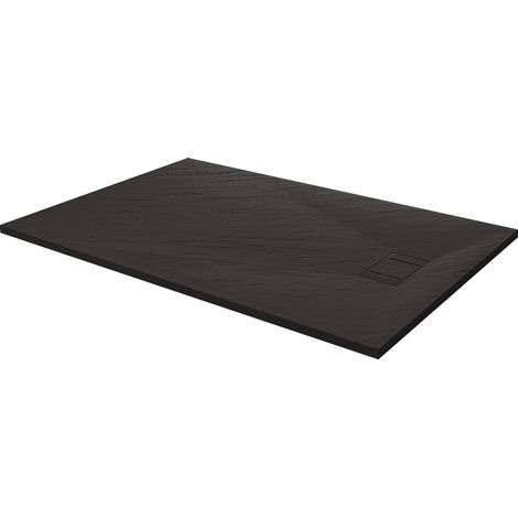 Idralite – Receveur de douche rectangulaire 80x160 cm – Anthracite effet pierre – Extraflat 2,6 cm – Installation au ras du sol ou en applique — photo 2