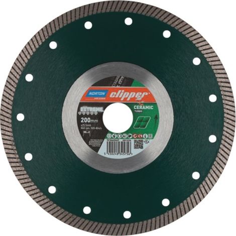 Norton – Disque diamant 200 mm pour meuleuse – Alésage 25,4 mm – Segment 10 mm pour céramique et grès – Coupe rapide et précise — photo 6