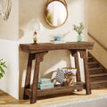 Tribesigns Table console, Table d'entrée étroite à 2 niveaux avec étagère