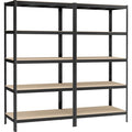 Songmics – Lot de 2 rayonnages étagère charge lourde 5 niveaux – Capacité 750 kg – Dimensions 60 x 120 x 200 cm – Structure en acier antirouille — photo 1