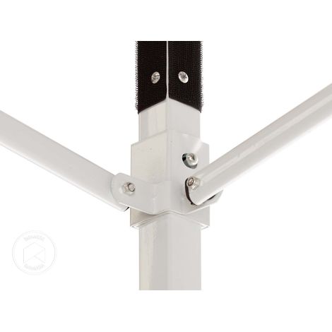 Carpasol – Tente pliante 3x3 m – Barnum pliant en acier 100% – 3 hauteurs réglables – Bâche polyester épais résistante aux UV – Abri réception blanc