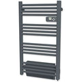 Radiateur sèche-serviettes CARRERA - Lames plates 500W + Soufflerie 1000W - Gris anthracite — photo 1