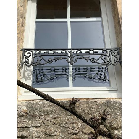 Deco Fer Forge – Appui de fenêtre en fonte d'époque 1000mm – Hauteur 180mm – Style Haussmannien – Prêt à sceller pour tableaux 900-940mm — photo 4