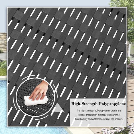 Bolli – Lot de 2 transats de jardin en résine tressée – Dossier réglable – Coussin inclus – Résistant aux intempéries – Noir — photo 5