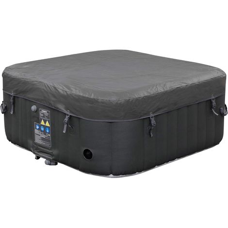Arebos – Spa gonflable 4 personnes 154x154cm – 100 jets de massage – Température réglable jusqu'à 40°C – Système de filtration efficace — photo 5