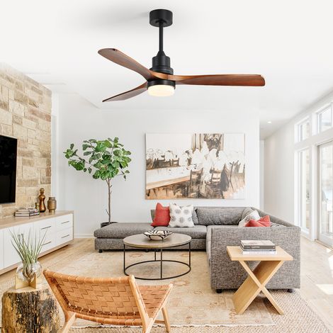 HOXILEELEO - Sofucor Ventilateur de Plafond Lumière - 6 Vitesses - Moteur Courant Continu Économe en Énergie - 132cm — photo 2