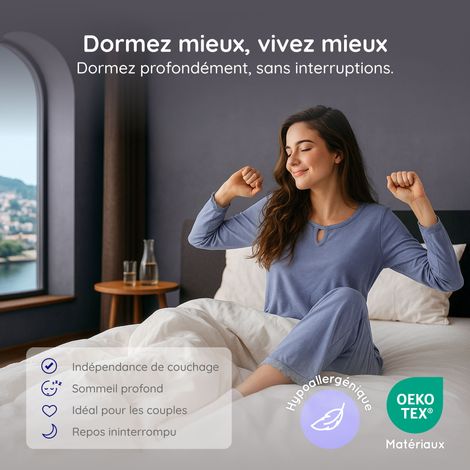 Matelas FELIS 140x190 cm, Épaisseur 30 cm, Très ferme, 7 zones de confort en mousse mémoire adaptative, HR 35 kg, Blue Latex, Face été, hiver — photo 4