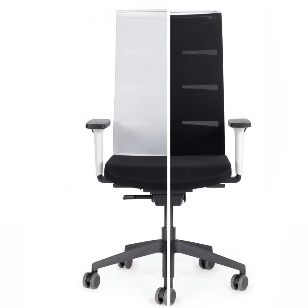 2026 Fauteuil de bureau ergonomique Agilis Matrix MT12 à dossier en maille et inclinaison lente, édition spéciale, noir pur (